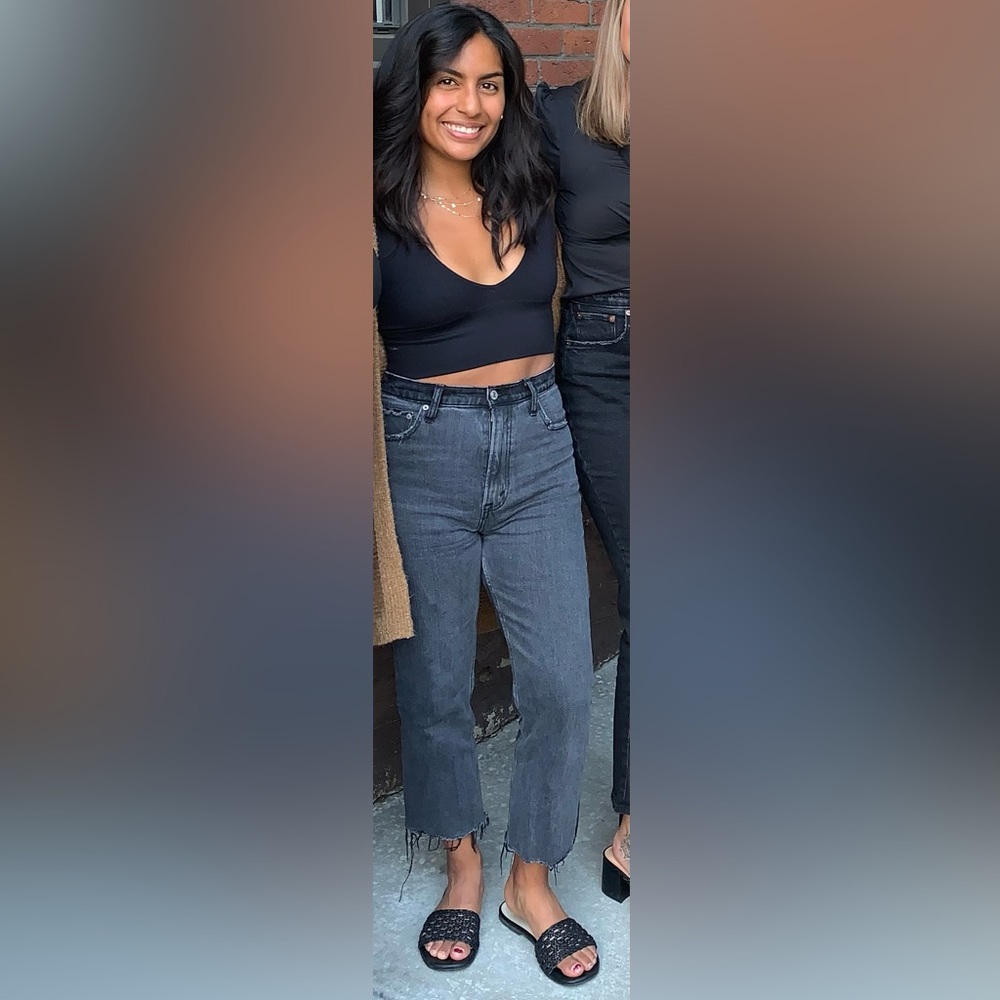 Abercrombie Ankle Straight Ultra High Waisted Jean